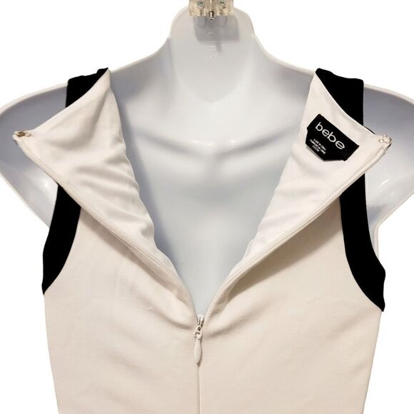 BEBE one piece black & white dress - Picture 4 of 4